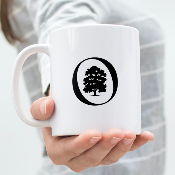 Oakwood ceramic mug with circle icon