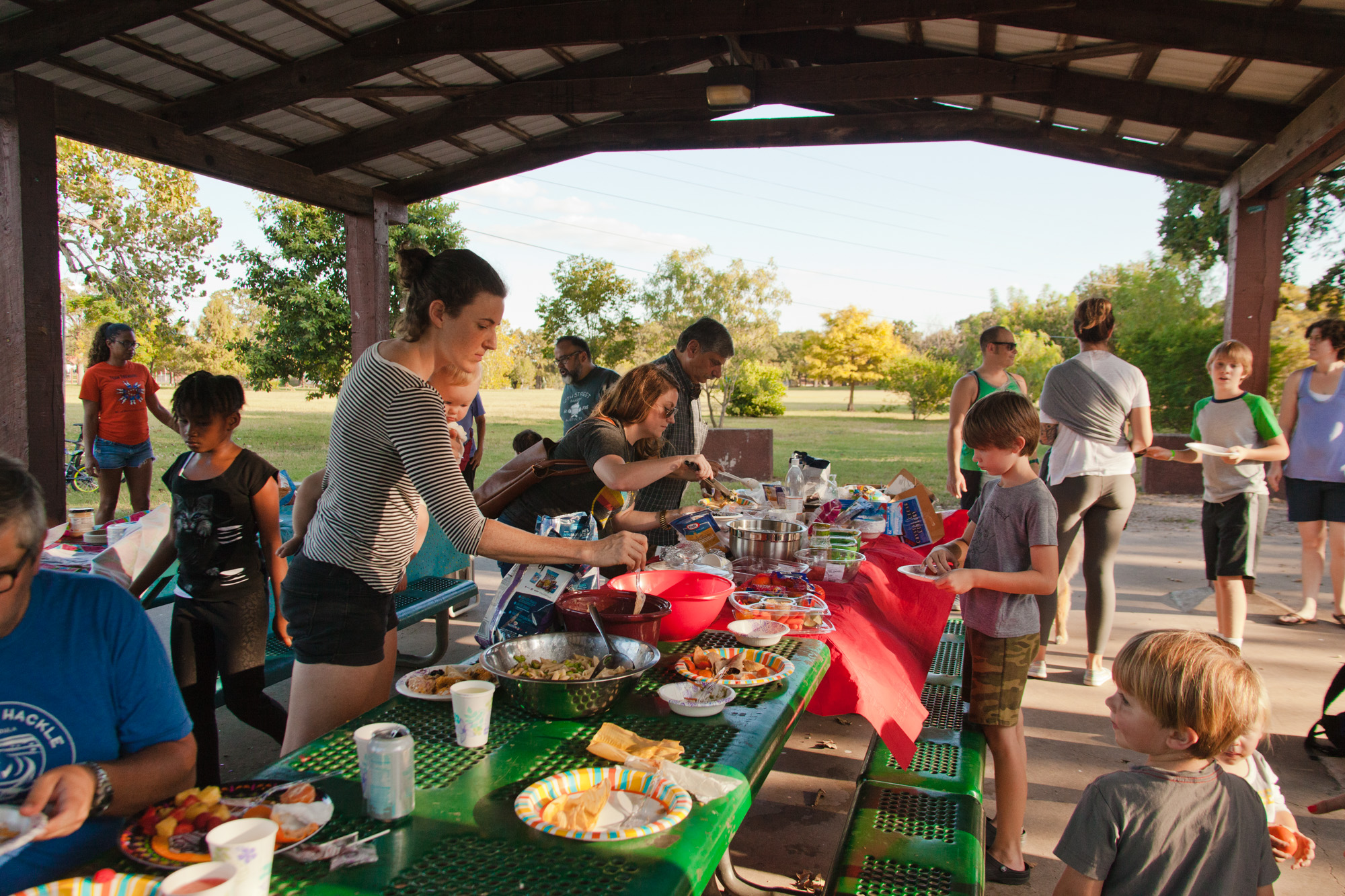 A view of the Potluck at the Park event, 2023